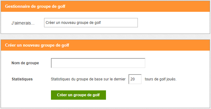 Gestionnaire des statistiques de la société de golf