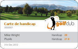 Carte de handicap de golf